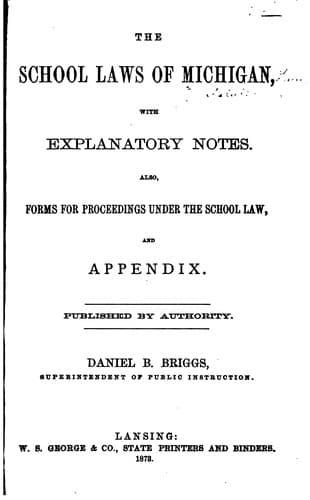 Tapa de General School Laws ...