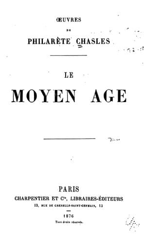 Tapa de Le moyen age