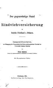 Tapa de Der gegenwärtige Stand der Rindviehversicherung im Bezirke Friedland in ..