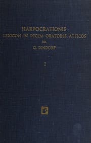 Tapa de Lexicon in decem oratores atticos