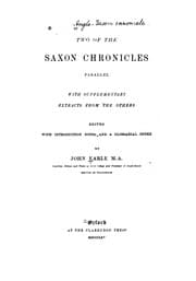 Tapa de Two of the Saxon Chronicles Parallel: With Supplementary Extracts from the Others