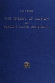 Tapa de The theory of motion in Plato's later dialogues
