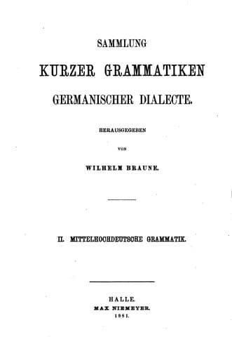 Tapa de Mittelhochdeutsche Grammatik
