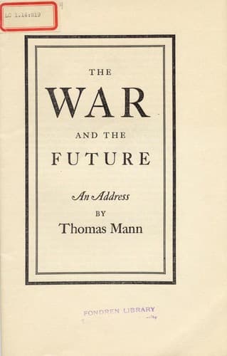 Tapa de The war and the future