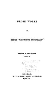 Tapa de Prose Works of Henry Wadsworth Longfellow: Complete in Two Volumes