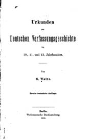 Tapa de Urkunden zur deutschen Verfassungsgeschichte in 10., 11., und 12. Jahrhundert