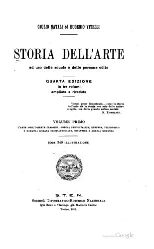 Tapa de Storia dell'arte