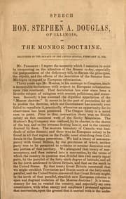 Tapa de Speech of Hon. Stephen A. Douglas of Illinois, on the Monroe Doctrine