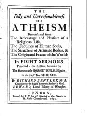 Tapa de The Folly and Unreasonableness of Atheism ...: In Eight Sermons Preached at the Lecture Founded ..