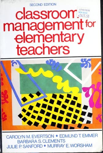 Tapa de Classroom management for elementary teachers