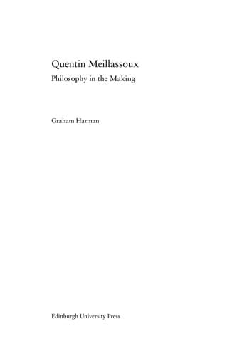 Tapa de Quentin Meillassoux