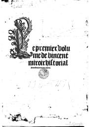 Tapa de Le premier volume de Vincent Miroir historial nouvellement imprimé a Paris