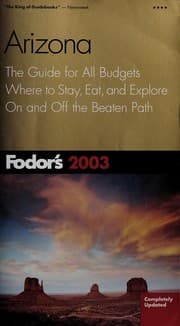 Tapa de Fodor's Arizona 2003