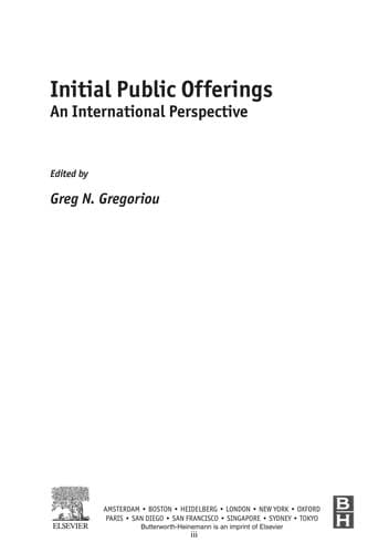 Tapa de Initial public offerings