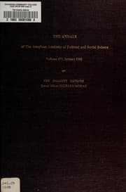 Tapa de The insanity defense. (The Annals of The American Academy of Political and Social Science, vol. 477, January 1985)