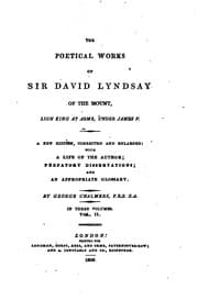 Tapa de The poetical works of Sir David Lyndsay of the Mount