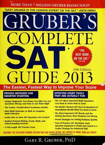 Tapa de Gruber's complete SAT guide 2013