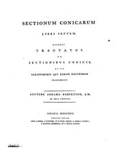 Tapa de Sectionum conicarum libri septem: Accedit Tractatus de sectionibus conicis, et de scriptoribus ..