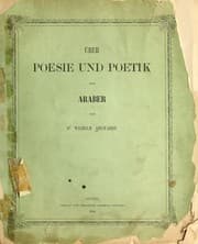 Tapa de Über Poesie und Poetik der Araber