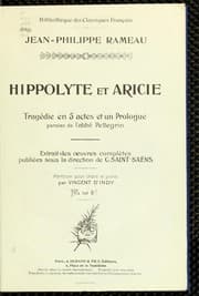 Tapa de Hippolyte et Aricie