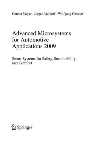 Tapa de Advanced Microsystems for Automotive Applications 2009