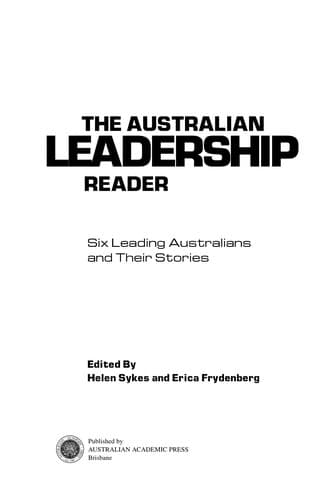 Tapa de The Australian leadership reader
