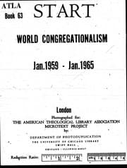 Tapa de World Congregationalism
