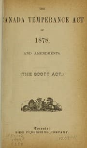 Tapa de The Canada temperance act of 1878, and amendments