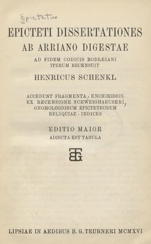 Tapa de Epicteti Dissertationes ab Arriano digestae