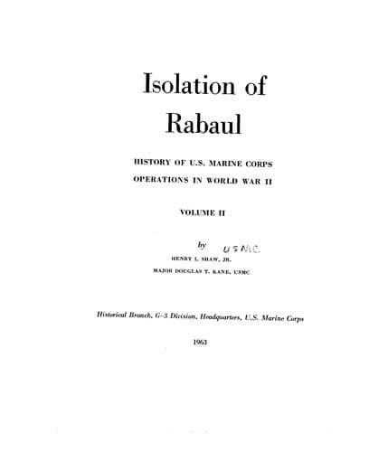 Tapa de Isolation On Rabaul