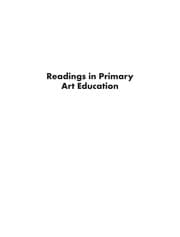 Tapa de Readings in primary art education
