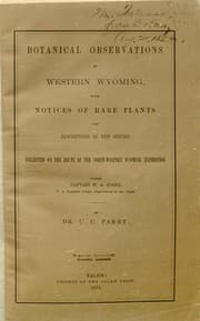 Tapa de Botanical observations in Western Wyoming