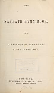 Tapa de The Sabbath hymn book: for the service of song in the house of the Lord