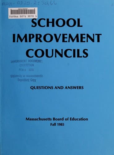 Tapa de School improvement councils