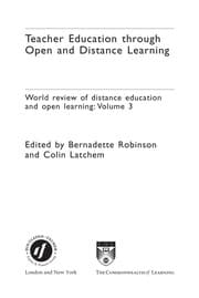 Tapa de Teacher education through open and distance learning