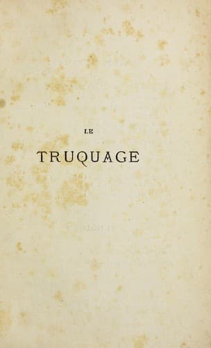 Tapa de Le truquage