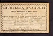 Tapa de The Middlesex harmony