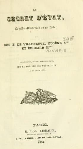 Tapa de Le secret d'état