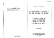 Tapa de L'amour des lettres et le de sir de Dieu