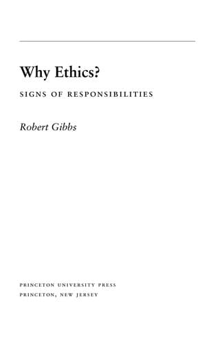 Tapa de Why ethics?