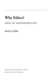 Tapa de Why ethics?