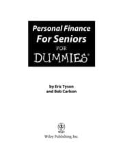 Tapa de Personal Finance For Seniors For Dummies