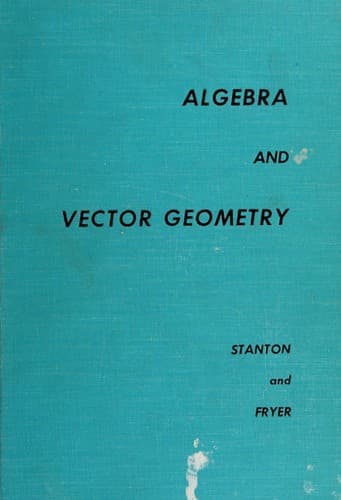 Tapa de Algebra and vector geometry