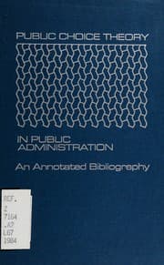 Tapa de Public Choice Theory in Public Administration
