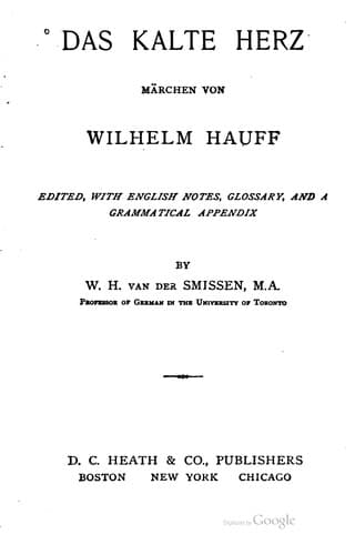 Tapa de Das kalte herz: märchen