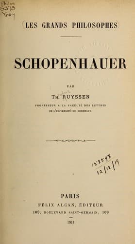 Tapa de Schopenhauer
