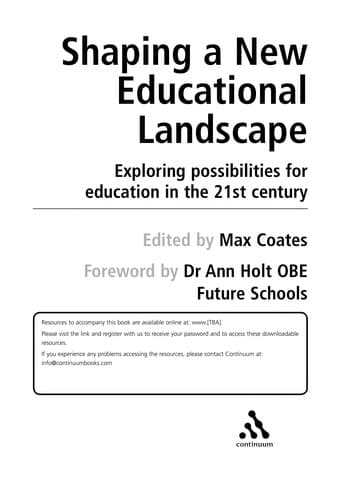 Tapa de Shaping a new educational landscape