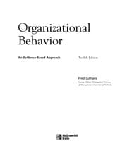 Tapa de Organizational behavior