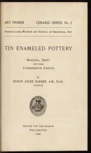 Tapa de Tin enameled pottery