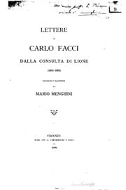 Tapa de Lettere di Carlo Facci dalla Consulta di Lione (1801-1802)